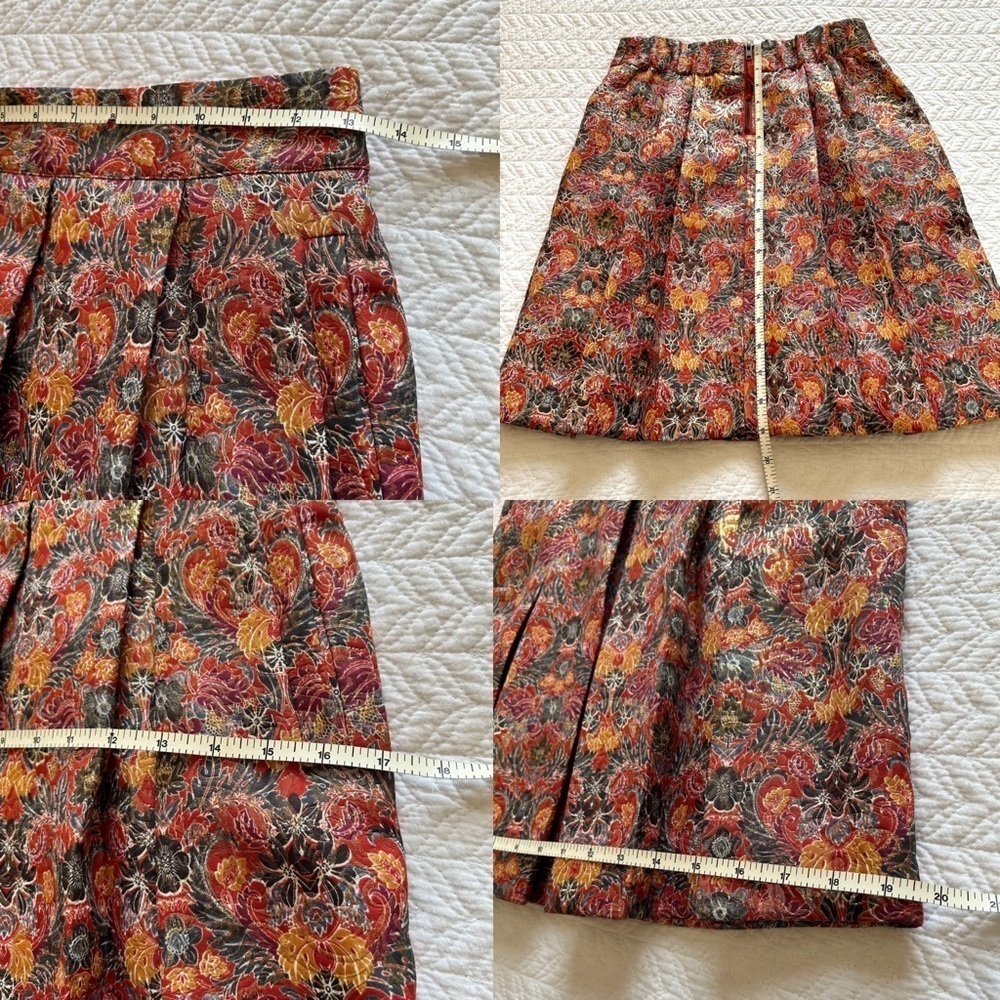 Anthropologie MAEVE Rosie Pleated Brocade Skirt Size XS - Picture 8 of 15